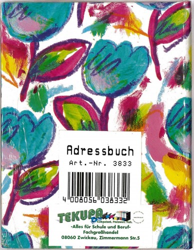 Adressbüchlein mit register - adressbüchlein,
