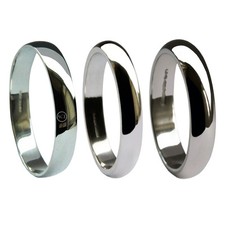 3mm 18ct Weiss Gold D Form