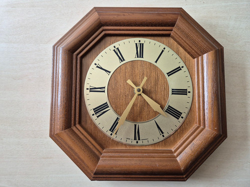 Wanduhr holz mit - holz, quarzuhrwerk