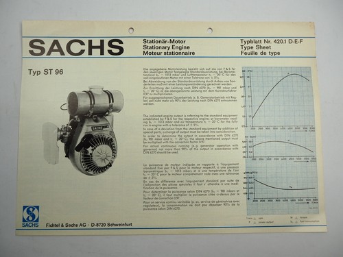 Sachs st96 stationär motor - sachs,