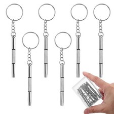 6 Stück Brillenschraubendreher Mini 3 in 1 Schraubendreher Brille Optiker kleine Drehmaschine...