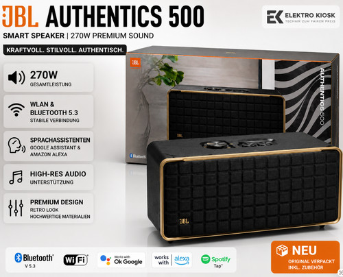 Jbl authentics 500 black - black, wlan