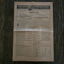 Großes Narrentreffen der VSAN 1956 in Riedlingen Schwäbische Zeitung Beilage RAR