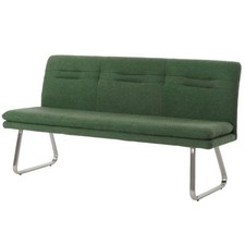 B-Ware Sitzbank MCW-H70, Lehne Stoff/Textil Bouclé Edelstahl 180cm, grün