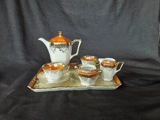 Antikes Mocca Tete a Tete Porzellan-Set 8tlg.