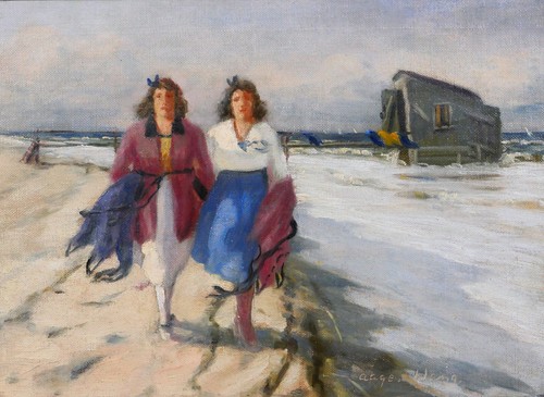 Aage wang gemälde frau - wang, strand