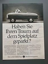 Bundeswertpapiere Tretauto Kinderauto Oldtimer 1991 Vintage Ad Werbung Reklame