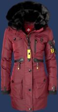 Wellensteyn Falcon Lady Winter Parka Daunenjacke Mantel mit Fellkapuze Darkred S