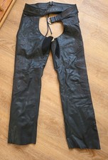Damen Leder Chaps Gr. S Harley Davidson Motorrad Hose schwarz Original USA