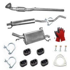 Auspuff Komplett für Opel Corsa C 1.0 12V Fliessheck bis 12/2009 + Montagesatz