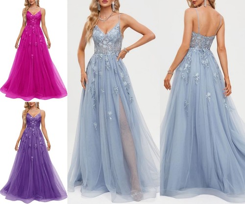Damen tüll ballkleider lang - ballkleider,