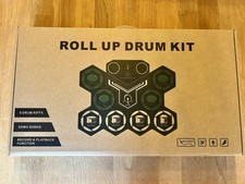 Roll-Up Drum Set Elektronisches Drum Kit Kinder Schlagzeug mit Drumsticks 9 Pads