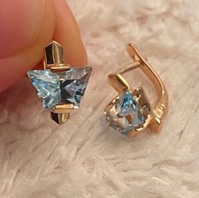 585 Gold Ohrringe mit Topas