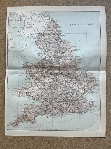 Antike karte von - karte, england