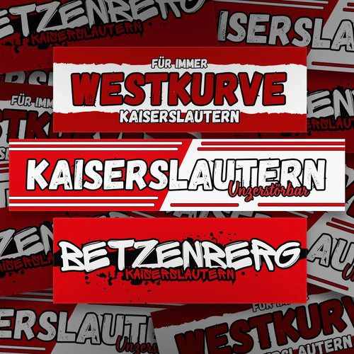 300x kaiserslautern aufkleber - 300x, aufkleber/