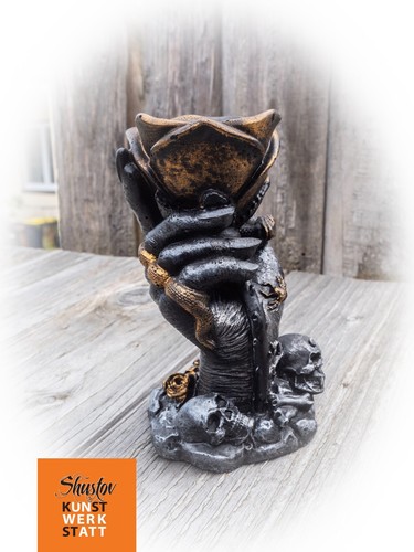 Schwarze hand betonguss - hand,,