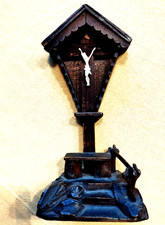 Marterl Kruzifix Kreuz Jesus Bilderstock Christus Holz Kapelle Haus-Altar  19Jhd