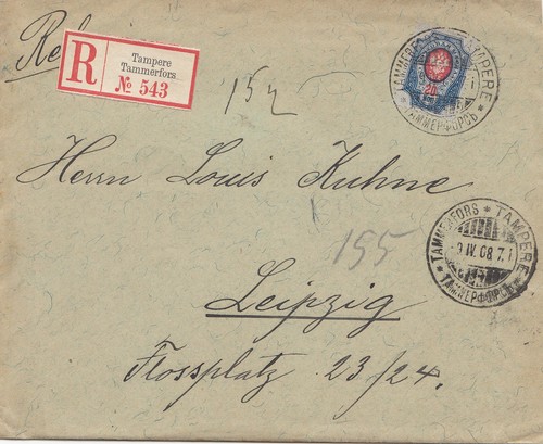 Finnland 1908 einschreiben - finnland:,