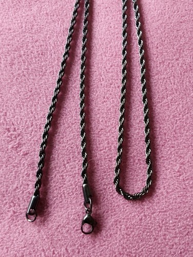 Schwarze collier gedrehte - schwarze, collier-