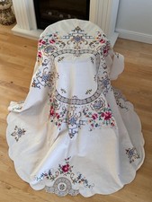 Vintage runde Tischdecke mit