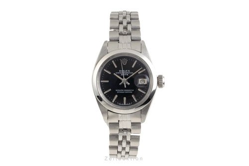 Rolex lady date black dial - date,