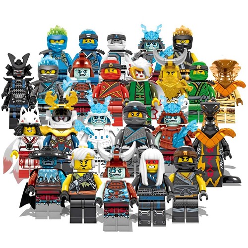 24x ninja minifiguren set - 24x,