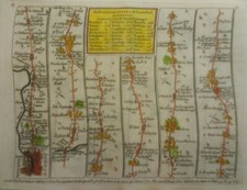 Antike Straßenkarte von