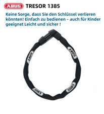 Abus Fahrrad Zahlenschloss Tresor 1385/75 – gehärteter Stahl – leicht für Kinder