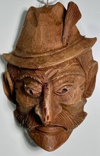 Karneval Fasching Fasnet Holzmaske Krampusmaske Perchtenmaske Maske Holz Nr. 15