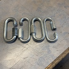 4x Schraubverbinder  Karabiner Kette Glied Verbinder Schraubverschluss