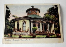 Seltene Farblichtdruck-Karte, Motiv: "Japanischer Tempel, Sanssouci", 20er Jahre