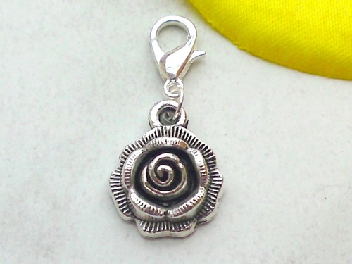Charms anhänger blume rose - *blume,