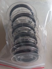 6 Rollen Schmuckdraht  versch. Größen Schmuckherstellung schwarz Basteln