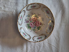 Kleiber Regnitzlosau Porzellan Schale Rosendekor Goldbemalung ca 13 cm Durchm