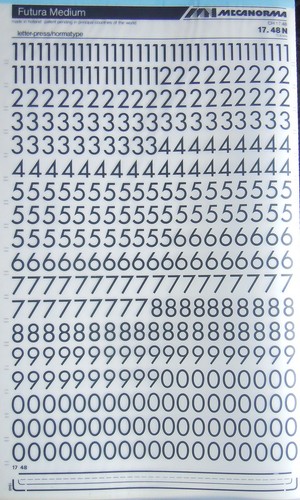 Mecanorma black number - mecanorma,