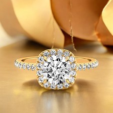 14K Gelbgold Verlobungsring