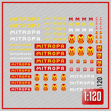 Waterslide Decal 1:120 SPUR TT  -  DDR Mitropa Zug Imbiss Eisenbahn Modellbahn