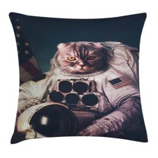 Kissenbezug Dekokissen für Sofa Raum-Katze Amerikanische Flagge Weinlese