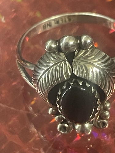 Navajo ring mit onyx - ring,