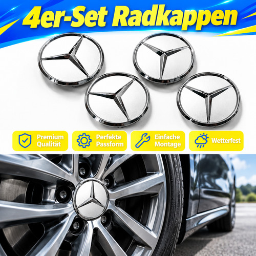 4pcs nabendeckel 60mm silber - nabendeckel,