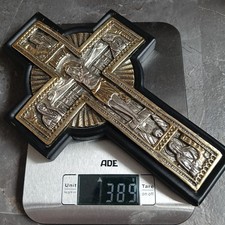 Echt Silber 950 Segenskreuz mit der Kreuzigungsdarstellung 389g, 25x16cm