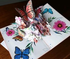 3D Pop up Karte Schmetterlinge