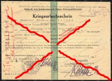 Kriegsurlaubsschein-Kriegsmari
