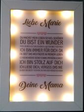 WEIHNACHTEN Geschenk  Tochter/Kind Bilderrahmen  LED Beleuchtung personalisiert