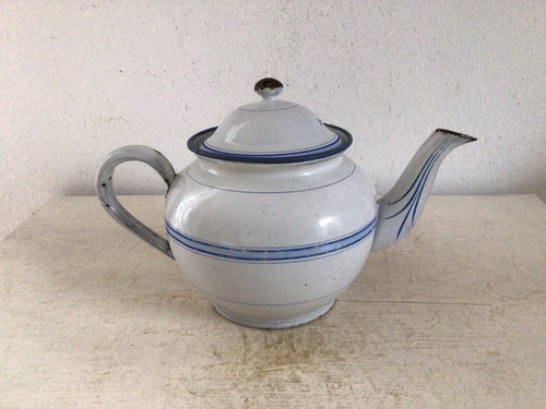 Alte emaille teekanne shabby - alte,