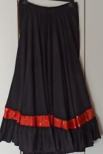 Bauchtanz - Tribal-Rock - schwarz-orange - Gr. 38/40