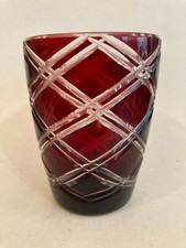 Vase Becher rubinrot