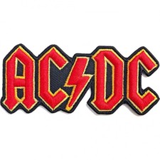 AC/DC - Red Logo Gestickter/Embroidered Aufnäher-Patch Neu & Official!