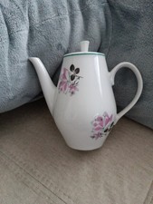 Kleine Kanne  Kaffeekanne Piesau Thüringen für 2 Tassen mit Blumen 