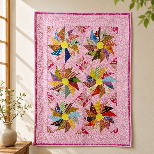 Ein bezaubernder quilt - bezaubernder, quilt-gobelin